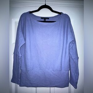 White House Black Market Purple Ribbed sweater medium Fitted long